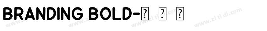 Branding Bold字体转换